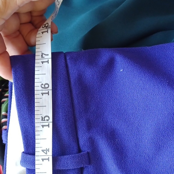 J. Crew Winnie Ankle Pant, Side zip, Purple/blue, Sz 10, 9" Rise, 25" Inseam - Picture 6 of 6